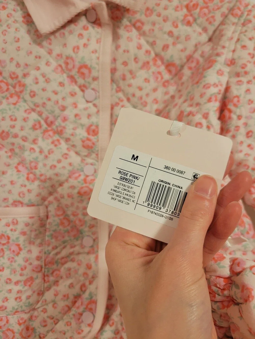 NWT LoveShackFancy x Target Charlotte Roseheart Quilted Barn Jacket - Pink- M